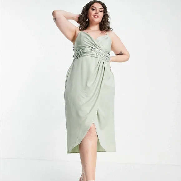 green emerald velvet dress Wedtrend Women Blush Long Bridesmaid Dress with Slit Sheath Halter Satin Pleated Open Back Wedding Guest Dress, Satin Color / US4